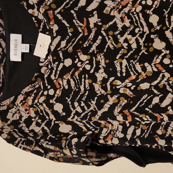 ❤️ NWT! EVEREVE OAKLEY MESH TOP, NEUTRAL ABSTRACT PRINT, LARGE - Picture 7 of 13